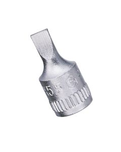 Genius Tools 1/4" Dr. 0.8 × 4.0mm Slotted Head Hand Socket - 222640