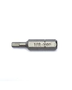 Genius Tools 1/4" Hex Shank, 1/8" Hex Screwdriver Bit, 30mmL - 3108