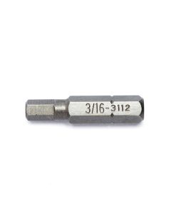 Genius Tools 1/4" Hex Shank, 3/16" Hex Screwdriver Bit, 30mmL - 3112