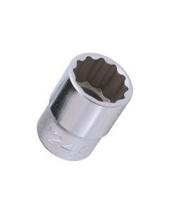 Genius Tools 1/2" Dr. 8mm Hand Socket (12-Point) - 433808