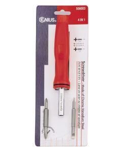 4 IN 1 Screwdriver, #1,#2, 0.8x5.0mm,1.Ox6.Omm