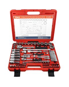 Genius Tools 87 Piece 1/4" & 1/2" Dr. Metric Master Tool Set - AC-2487A