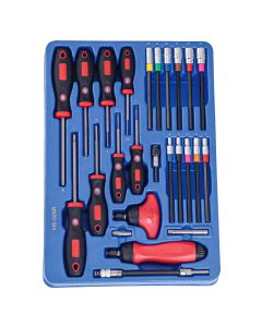 Genius Tools 25 Piece Hex Screwdriver & Ratcheting Screwdriver Set - MS-025R