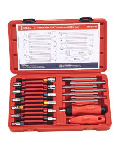 Genius Tools 21 Piece Metric Hex Nut Driver & Bit Set - NB-021M 