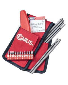 Genius Tools 18 Piece Metric Wobble Hex Screwdriver Bit Set - SB-218MWH 