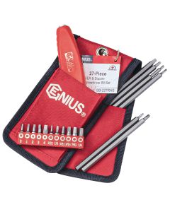 Genius Tools 27 Piece SAE Hex & Square Screwdriver Bit Set - SB-227RHS 