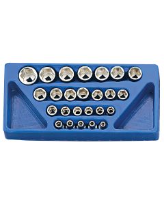 Genius Tools 25 Piece 1/2" Dr. Metric Hand Socket Set - SS-425M