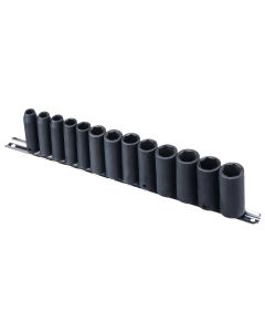 Genius Tools 13 Piece 3/8" Dr. SAE Deep Impact Socket Set - TF-313SD