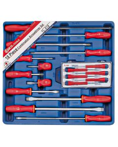 Genius Tools 18 Piece Slotted & Phillips Screwdriver Set - TL-518