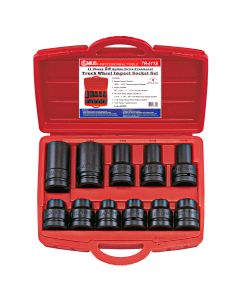 Genius Tools 11 Piece #5 Spline Dr. SAE Truck Wheel Impact Socket Set (CR-Mo) - TR-511S