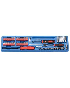 Genius Tools 70 Piece 1/4" Dr. Metric Hand Socket Set & Bit Set - TS-2270