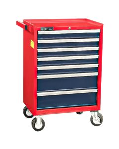 Genius Tools 26 Inch Roller Cabinet with 7 Drawers 26" x 18" x 32" - TS-798