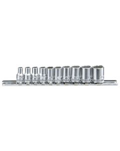 Genius Tools 10 Piece 1/4" Dr. SAE Hand Socket Set (12-Point) - TW-210S