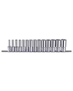 Genius Tools 14 Piece 3/8" Dr. SAE Deep Hand Socket Set (12-Point) - TW-314SD