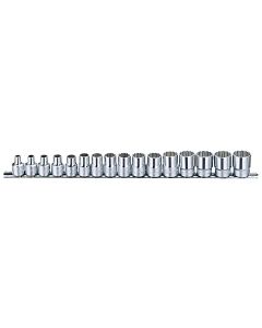 Genius Tools 16 Piece 3/8" Dr. Metric Hand Socket Set (12-Point) - TW-316M