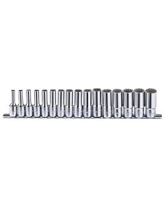 Genius Tools 16 Piece 3/8" Dr. Metric Deep Hand Socket Set (12-Point) - TW-316MD