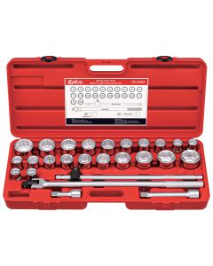 Genius Tools 26 Piece 3/4" Dr. Metric & SAE Hand Socket Set (6 & 12-Point) (CR-Mo) - TW-626MS