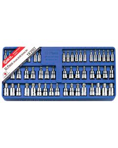 Genius Tools 53 Piece 1/4" & 3/8" Dr. Complete Bit Socket Set - TX-2353