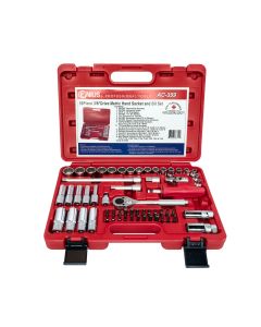 Genius Tools 59 Piece 3/8" Dr. Metric Hand Socket & Bit Set (12-Point) - AC-359