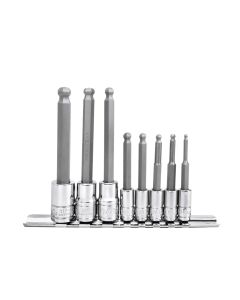 Genius Tools 8 Piece 1/4" & 3/8" Dr. SAE Wobble Hex Bit Socket Set - BS-2308SW