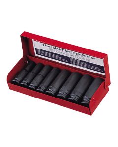 Genius Tools 8 Piece 3/8" Dr. SAE Deep Impact Socket Set (CR-Mo) - (Old Part# CM-003) - CD-308S