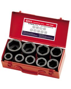 Genius Tools 9 Piece 1" Dr. SAE Impact Socket Set (CR-Mo) - (Old Part# CM-029) - CM-809S