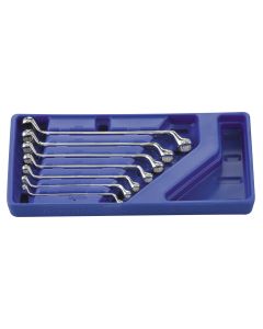 Genius Tools 7 Piece Metric Offset Box End Wrench Set (Mirror Finish) - DE-707M