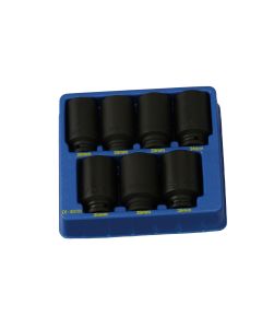 Genius Tools 7 Piece 1/2" Dr. Metric Deep Impact Socket Set (CR-Mo) - DI-407M