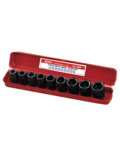 Genius Tools 9 Piece 1/2" Dr. SAE Impact Socket Set (CR-Mo) - FS-409S