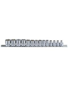 Genius Tools 14 Piece 3/8" Dr. SAE Hand Socket Set - GS-314S