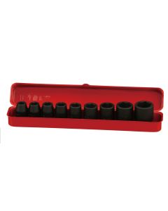 Genius Tools 9 Piece 1/2" Dr. Metric Impact Socket Set (CR-Mo) - (Old Part# GS-409M2) - CM-410M