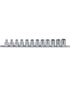 Genius Tools 12 Piece 1/2" Dr. Metric Hand Socket Set - GS-412S