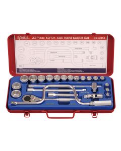 Genius Tools 23 Piece 1/2" Dr. SAE Hand Socket Set - GS-424S4