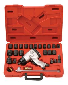 Genius Tools 27 Piece 1/2" Dr. Metric Air Impact Wrench Set - GS-425K