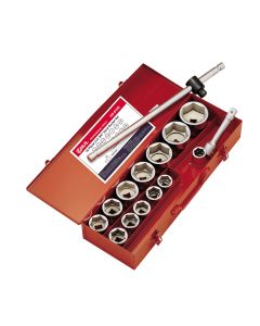 Genius Tools 15 Piece 3/4" Dr. SAE Hand Socket Set (CR-Mo) - GS-615S