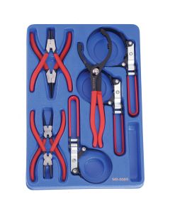 Genius Tools 8 Piece Retaining Ring Pliers & Oil Filter Wrench Set - MS-008R