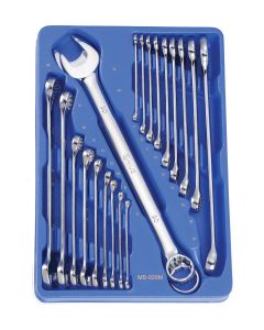 Genius Tools 20 Piece Metric Combination Wrench Set (Mirror Finish) - MS-020M