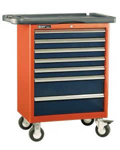 Genius Tools 27 Inch Roller Cabinet with 7 Drawers and Top Tray 27" x 18" x 32" - TS-467P