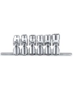 Genius Tools 6 Piece 1/4" Dr. SAE Universal Hand Socket Set (12-Point) - US-206S