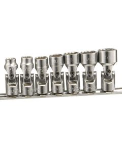 Genius Tools 7 Piece 3/8" Dr. SAE Universal Hand Socket Set (12-Point) - US-307S