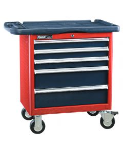 Genius Tools 27 Inch Roller Cabinet with 5 Drawers and Top Tray 27" x 18" x 26" - TS-465P